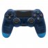 4 0 Wireless Bluetooth Controller Gamepad with Light Strip for PS4 Transparent red