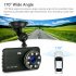 4  1080P Dual Lens Car Dashboard DVR Video Recorder Dash Cam   Rearview Camera black