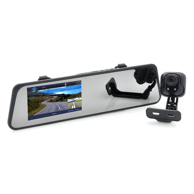 Car Mirror Camcorder + Rear View Camera Combo