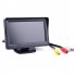 4 3 Inch Car Screen Monitor Parking Reverse Safety Distance Scale Lines 180 Degree Rotating 2 Input LCD Screen black