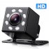 4 3 Inch LCD Display Backup Camera Monitor 8 LED Lights Waterproof for Car SUV Van Truck Black