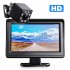 4 3 Inch LCD Display Backup Camera Monitor 8 LED Lights Waterproof for Car SUV Van Truck Black