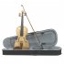 4 4 Full Size Acoustic Violin For Beginners Starter Kit With Case Shoulder Rest Bow Strings Tuner Cleaning Cloth Wood color full set