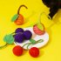 4 5cm Pet Cat Sisal Ball Simulation Fruit Shape Chew Toys Pet Supplies For Relieve Stress Anxiety Boredom peach