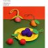 4 5cm Pet Cat Sisal Ball Simulation Fruit Shape Chew Toys Pet Supplies For Relieve Stress Anxiety Boredom peach