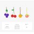 4 5cm Pet Cat Sisal Ball Simulation Fruit Shape Chew Toys Pet Supplies For Relieve Stress Anxiety Boredom peach