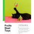 4 5cm Pet Cat Sisal Ball Simulation Fruit Shape Chew Toys Pet Supplies For Relieve Stress Anxiety Boredom peach