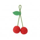 4.5cm Pet Cat Sisal Ball Simulation Fruit Shape Chew Toys Pet Supplies For Relieve Stress Anxiety Boredom Cherry