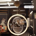 4.5v Led Round Window Hanging Lamp 7lm Rabbit Easter Eggs Lantern With Suction Cup For Easter Decor