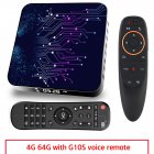 4 64gb Tv Box Tp02 Rk3318 Android 10 Tv Box With Remote Control 4 64G US plug G10S remote control