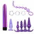 4 8 10pcs Reusable Washable Anal Plug Set Multiple Colors Anal Dilator Toys Adults Sex Toys For Men Women 10pcs black