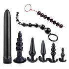4/8/10pcs Reusable Washable Anal Plug Set Multiple Colors Anal Dilator Toys Adults Sex Toys For Men Women 8pcs black