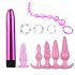 4 8 10pcs Reusable Washable Anal Plug Set Multiple Colors Anal Dilator Toys Adults Sex Toys For Men Women 10pcs pink