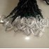 4 8M 20LED Solar Powered Double Heart shapped String Lights   Warm White