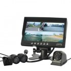 4 Camera Car Rearview Frontal Monitoring System with 7 Inch Monitor  get a complete view of your car surroundings and obstacles and park with full confidence 
