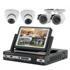 4 Channel DVR Kit features a 7 Inch LCD Screen letting you view the feeds directly from the two indoor and two outdoor cameras