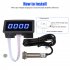 4 Digital LED Tachometer DC8 24V Digital Motor Tachometer With Hall Proximity Switch Sensor NPN LED Panels Digital Module RPM Speed Meter Auto Accessories Black