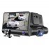 4  HD Night Car Dvr Dash Cam 4 0 Inch Video Recorder Auto Camera 3 Camera Lens With Rear View Camera Registrator Dashcam DVRs black