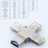 4 In 1 Card Reader Micro Card Adapter Usb 3 0 Micro Sd To Usb Card Reader Otg Adapter For Iphone silver