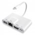 4 In 1 Hdmi compatible Adapter 1080p Hd 10mbps 100mbps Adapter Cable For Iphone Ipad Tablet White 4 in 1