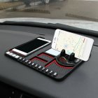 4 In 1 Multifunctional Car Phone Holder Anti-slip Pad Car Navigation Dashboard Wear-resistant Mat Car Supplies Universal Application Red