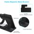 4 In 1 QI Fast Wireless Charger Dock For iPhone Apple Watch iWatch for Airpods Charger Holder Stand black