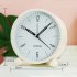 4 Inch Round Alarm Clock With Night Light Silent Large Digital Display Bedside Alarm Clock sky blue