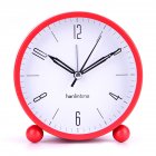 4 Inch Round Alarm Clock With Night Light Silent Large Digital Display Bedside Alarm Clock red