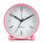 4 Inch Round Alarm Clock With Night Light Silent Large Digital Display Bedside Alarm Clock pink