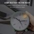 4 Inch Round Alarm Clock With Night Light Silent Large Digital Display Bedside Alarm Clock green