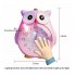 4 Inches Cute Cartoon Owl Shape Alarm Clock Silent Night Light Student Kids Alarm Clock gray