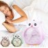 4 Inches Cute Cartoon Owl Shape Alarm Clock Silent Night Light Student Kids Alarm Clock gray