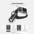 4 Modes Headlamp Waterproof LED Head Lamp Super Bright Head Lamp Flashlight For Outdoor Camping Running Hunting Reading 6578 P70 headlight   USB cable  without 