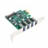 4 PCI E Ports to USB HUB 3 0 PCI Express 5 Gbps Expansion Card Adapter for Motherboard