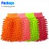 4 Pack Car Wash Mitt Microfiber Chenille Premium Scratch Free Detailing Cleaning Rag Dual Sided Wash Mitts as shown