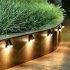 4 Pack Led Solar Deck Lights Outdoor Waterproof Step Lights Auto On Off Fence Lamp For Stairs Step Railing Yard Patio solar wall light
