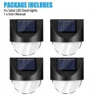 4 Packs LED Solar Wall Lights With 1.2V 600mAh Battery 22LM High Brightness Auto On/Off Dusk To Dawn Wall Lamp Solar 1LED Wall Lights