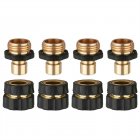 4 Pair 3/4 Inch Garden Hose Fitting Quick Connector Male Female Set
