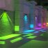 4 Pcs Led RGB Solar Wall Lamp With 2V 0 35W Solar Plate Outdoor Waterproof Sconce Lantern For Balcony Yard Street Garden Decoration RGB gradient 4 pack