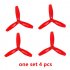 4 Pcs Propeller Blades Propellers for MJX B8PRO Drone red