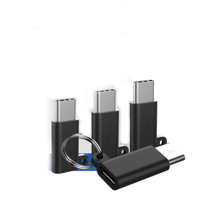 4 Pcs USB C Male to Micro USB Female Converter Connector USB 3.1 Type C Adapter black