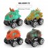 4 Pcs bag Dinosaur  Pull  Back  Car  Toy Children Cartoon Off road Competitive Car  4