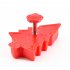 4 Pcs set 3D Christmas Cookie  Mould Biscuit Plunger Cutter Diy Baking Tool Red