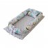 4 Pcs set Baby  Crib Cotton Cartoon Portable Removable Washable Bionic Bed Little crown  no quilt  90 50cm