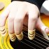 4 Pcs set Finger Picks Sleeve for Acoustic Electric Guitar Stringed Instrument  3PCS Forefinger  1PC Thumb  yellow M