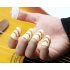 4 Pcs set Finger Picks Sleeve for Acoustic Electric Guitar Stringed Instrument  3PCS Forefinger  1PC Thumb  yellow M