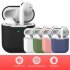 4 Pcs set For Apple AirPods 2 Wireless Charger Protective Silicone Case Cover Accessories Set light purple