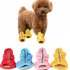 4 Pcs set Pet Shoes Tendon Bottom Mesh Breathable Sandals For Dogs red number 1