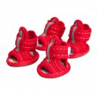4 Pcs/set Pet Shoes Tendon Bottom Mesh Breathable Sandals For Dogs red_number 1