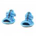 4 Pcs set Pet Shoes Tendon Bottom Mesh Breathable Sandals For Dogs yellow number 1